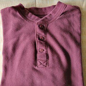 Eddie Bauer Men’s Henley Sweater Shirt – XL, Bordeaux, NEW WITHOUT TAGS!